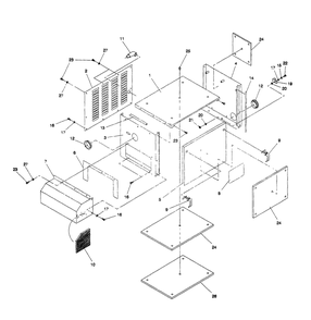 Enclosure Diagram and Parts List for 0862-1  Generac Generator