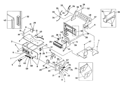 Control Panel Diagram and Parts List for 0661-4  Generac Generator
