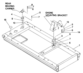 Mounting Base Diagram and Parts List for 4092-0  Generac Generator