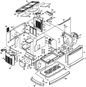 Enclosure Diagram and Parts List for 0060340 (6236718 - 6258680)(2011) Generac Generator