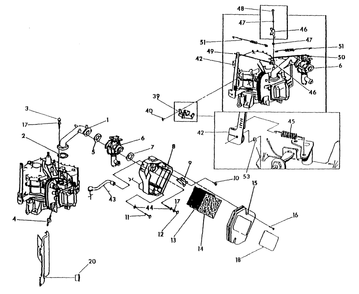 Carburetor Diagram and Parts List for 0587-4  Generac Generator