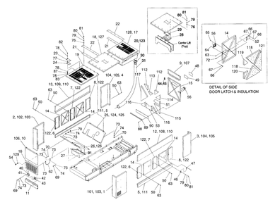 Compartment Diagram and Parts List for 4366-1  Generac Generator