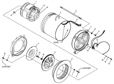 Alternator Diagram and Parts List for 0050280 (3960659)(2004) Generac Generator