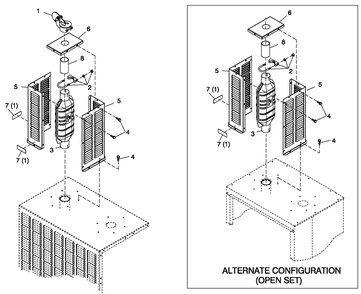 Kit Catalyst Exhaust Diagram and Parts List for QT15068AVAY (5526014)(2009) Generac Generator