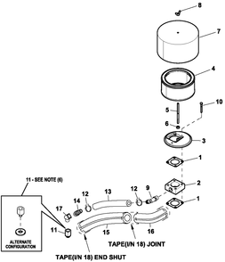 Air Cleaner 2.4l G2 Turbo Diagram and Parts List for QT03624ANAX (5930580 - 9222162)(2012) Generac Generator