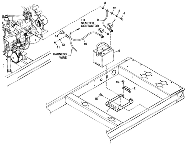 Battery Accessories Diagram and Parts List for 0055951 (5401524)(2009) Generac Generator