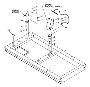 Mounting Base (25 Kw) Diagram and Parts List for 4188-1  Generac Generator