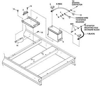Battery 5.4l Cpl4.6l 80kw $ 6.8l 150kw Diagram and Parts List for QT10054ANSN (4249957 - 4256817)(2005) Generac Generator