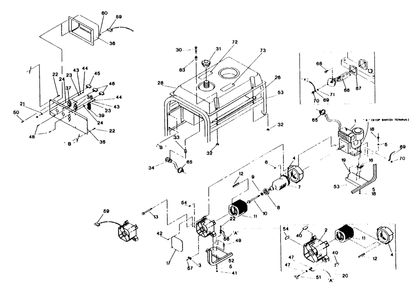 Generator Pp 5000 Diagram and Parts List for PP5000 (0413-0)(0413-0) Generac Generator