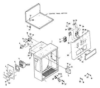 A-C Connection (Lower) Panel Diagram and Parts List for 9107-0  Generac Generator