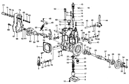 Fuel Injection Pump Diagram and Parts List for 1010-A  Generac Welder