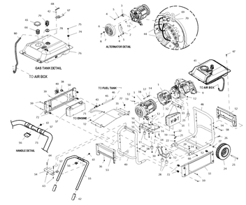 Ev Xg4000 Ps 49st Diagram and Parts List for 0057782 (6812637 - 6899597)(2012) Generac Generator