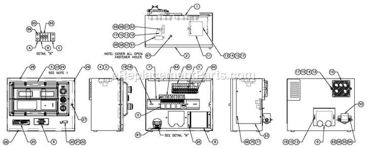 H Panel 2a Battery Charger Diagram and Parts List for QT13068KNAN (4885383)(2007) Generac Generator