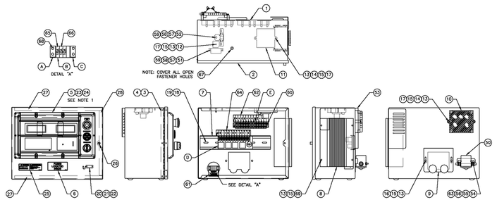 Battery Charger H-Panel 10a 12v Diagram and Parts List for QT15068AVNYA (5825782)(2010) Generac Generator