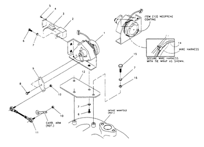 Governor Assembly Diagram and Parts List for 4092-0  Generac Generator