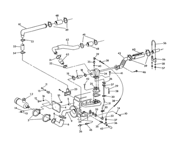 Turbocharger Diagram and Parts List for 9575-1  Generac Generator