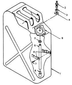 Fuel Tank Diagram and Parts List for 6984-0  Generac Welder