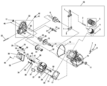 Xg410 Engine Trim (1) Diagram and Parts List for 0057962 (8320368 - 9974078)(2015) Generac Generator