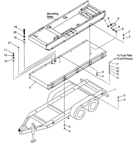 Trailer Diagram and Parts List for 4065-1  Generac Generator