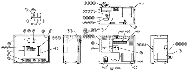 Av R-200 3600 Rpm 1.6l 3-Phase Diagram and Parts List for QT02016GNSN (5059275)(2008) Generac Generator