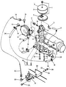 Liquid Withdrawal Carburetor Diagram and Parts List for 9052-0  Generac Generator