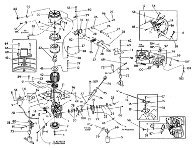 Lp Generator Diagram and Parts List for 0941-1  Generac Generator