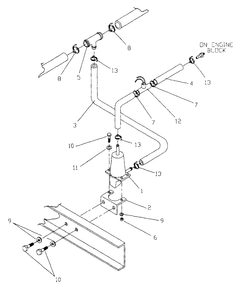 Engine Heater Diagram and Parts List for 4383-0  Generac Generator