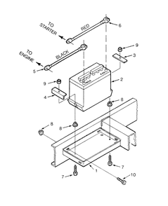Battery Diagram and Parts List for 9156-0  Generac Generator