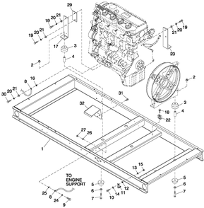Mounting Base 2.4l C2 Diagram and Parts List for ET04524ANSX (5958125 - 6811044)(2011) Generac Generator