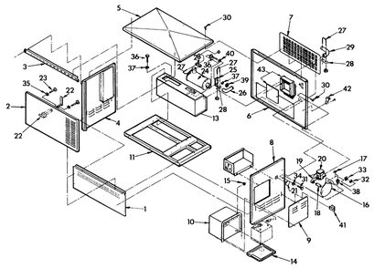 Home Standby Enclosure Diagram and Parts List for 9008-6  Generac Generator