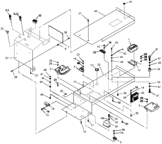 Control Panel Diagram and Parts List for 0046751 (3765528 - 3778807)(2003) Generac Generator