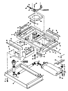 Mounting Base Diagram and Parts List for 6318-1  Generac Generator