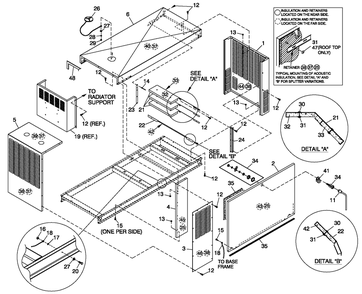 Enclosure C4 Diagram and Parts List for QT05030AVSN (4137868 - 4202779)(2005) Generac Generator