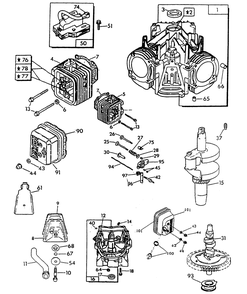 Engine Common Parts 2 Diagram and Parts List for 9600-2  Generac Generator