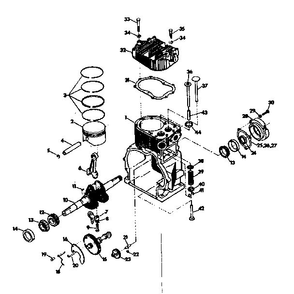 Engine Diagram and Parts List for 6246-1  Generac Generator