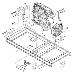 Mounting Base 2.4l C2 Diagram and Parts List for 0052600 (4362767 - 4399223)(2006) Generac Generator