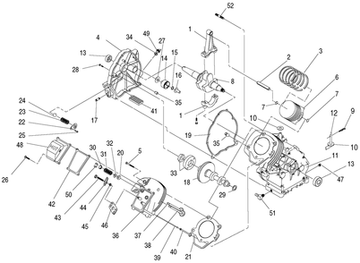 Engine 2 Diagram and Parts List for 0047910 (3762455 - 4697865)(2014) Generac Generator
