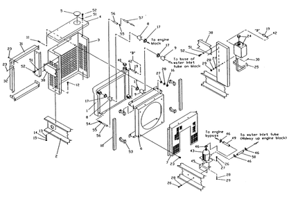 Radiator Diagram and Parts List for 0752-3  Generac Generator