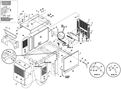 Part Location Diagram of 0J4013 Generac Baffle Top Exhaust C2 Hw