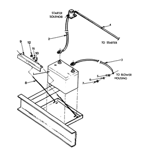 Battery Diagram and Parts List for 9706-0  Generac Generator