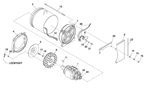 Cpl Alternator Direct Excitation Diagram and Parts List for HT03524GNAX (6798528)(2011) Generac Generator