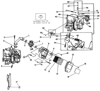 Engine Accessories Diagram and Parts List for 0919-0 Np-50lpg Generac Generator