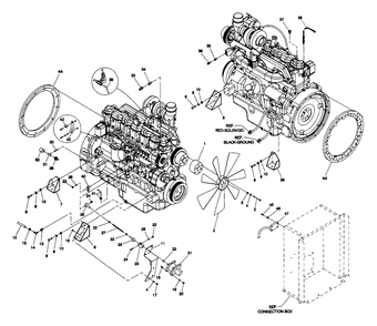 Engine Common Parts Diagram and Parts List for 4066-0  Generac Generator