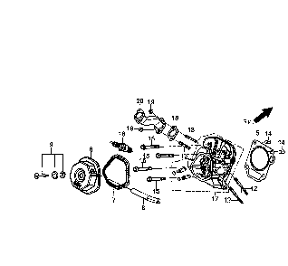 Part Location Diagram of 0J58620126 Generac Gasket; cylinder head
