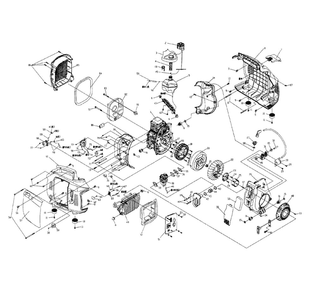 Main Assembly Diagram and Parts List for IX2000-5793-3  Generac Generator