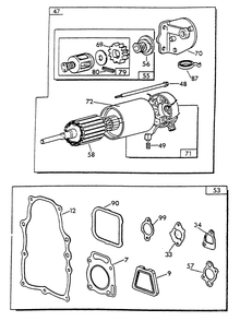 Engine Common Parts 3 Diagram and Parts List for 9734-0  Generac Generator
