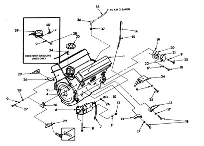 Engine - 5.7 Liter (Part 1) Diagram and Parts List for 9303-8  Generac Generator