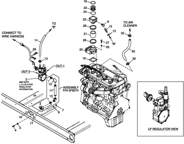 Fuel System 2.4l C2 G2 Diagram and Parts List for 0053100 (0307V21696 - 5006V21514)(2007) Generac Generator