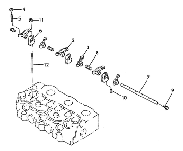 Rocker Arm Assembly Diagram and Parts List for 8950-0  Generac Generator