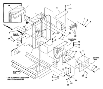 Connection Panel Diagram and Parts List for 4366-1  Generac Generator